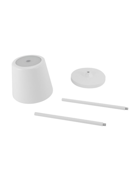 Ideus lighting - Toga- Lampe de table autonome rechargeable blanche - dimmable