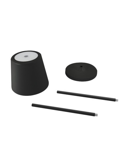 Ideus lighting - Toga- Lampe de table autonome rechargeable noire - dimmable