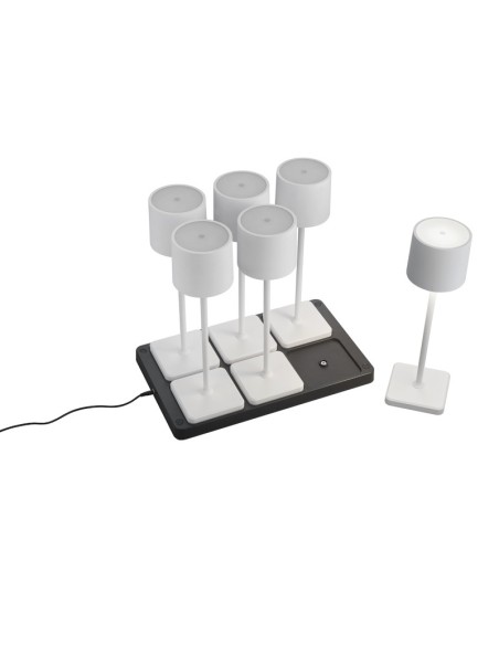 Pack de 6 lampes de table  rechargeables blanches - Trio - Fernandez