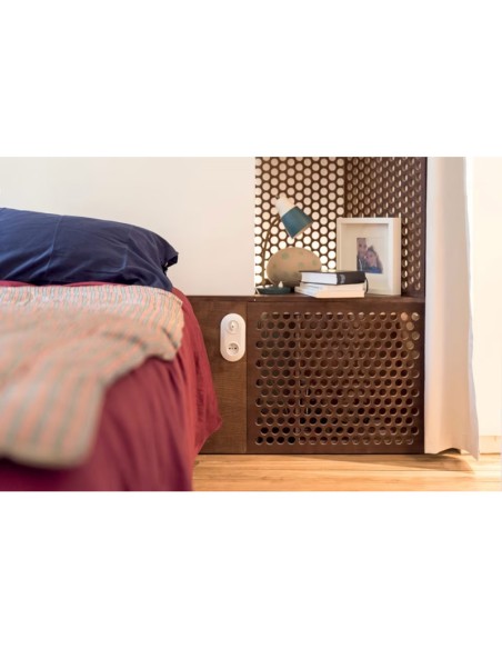 Plaque de finition porcelaine blanche pour 2 éléments