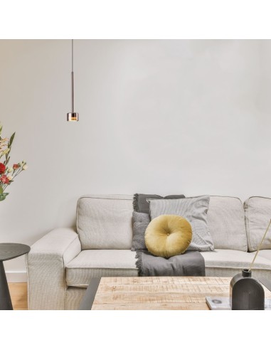 Mantra - Tonic - Suspension Led design scandinave verre-métal cuivre