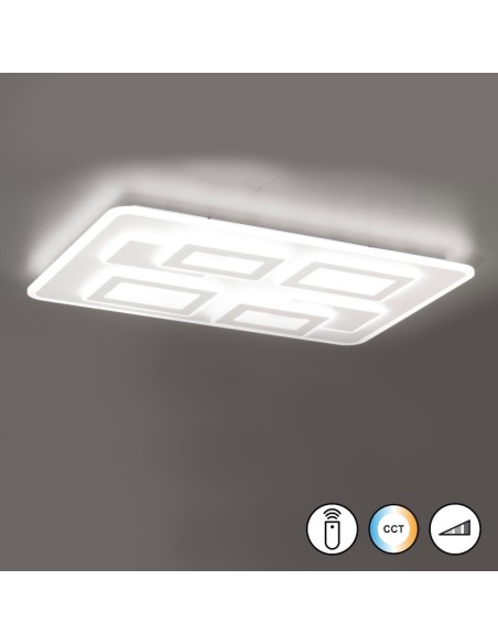 Plafonnier/applique Led blanc Lorado de Fischer & Honsel CCT télécommande