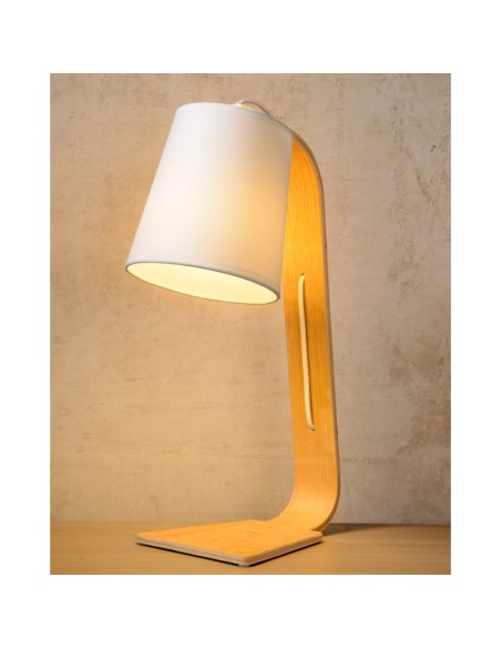 Nordic de Lucide - lampe de bureau style scandinave - bois