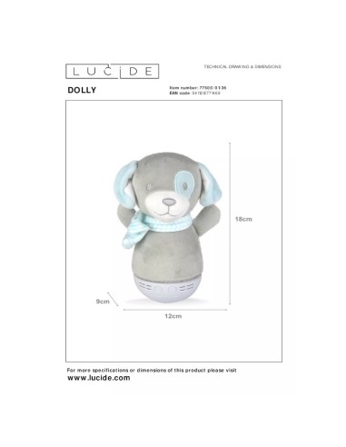 Veilleuse Dolly Doggy - dessin technique