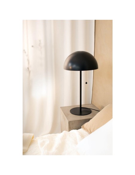 Dome de Markslöjd - lampe de table vintage abat-jour noir mat