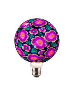 Ampoule décorative globe Led E27 motif floral psychédélique - Girard-Sudron 2