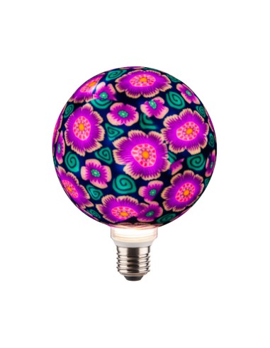 Ambiance british - ampoule E27 imprimé floral - Girard-Sudron