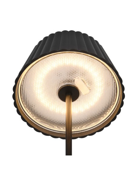 Suarez noir de Trio - Lampadaire extérieur autonome rechargeable Leluminaireled.com