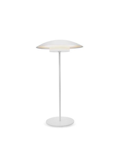 Lampe de table extérieure autonome blanche - New Garden - Sardinia40 Leluminaireled.com
