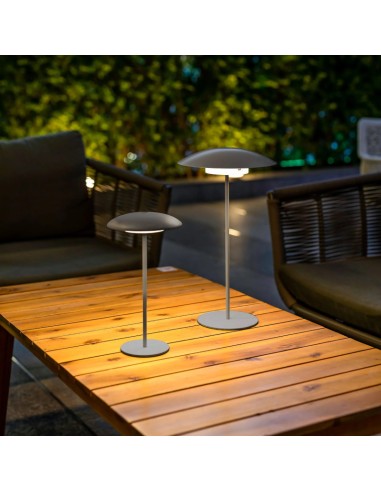 Sardinia30 Lampe de table extérieure autonome anthracite- New Garden - 400 lumens