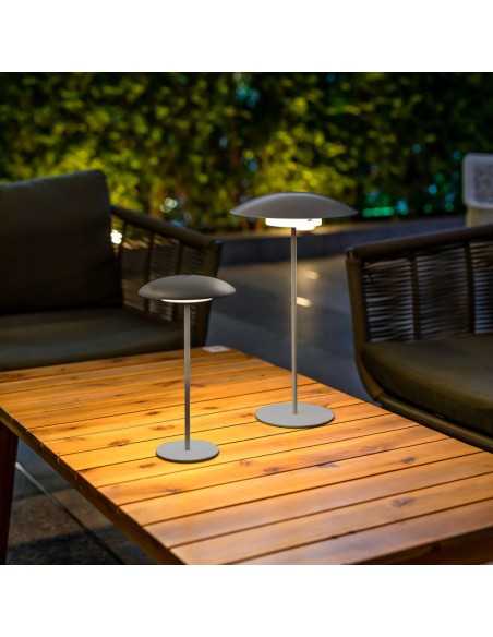 Sardinia30 Lampe de table extérieure autonome anthracite- New Garden - 400 lumens