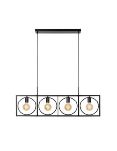 Suspension Led  4xE27  Métal Noir - Lucide - Suus