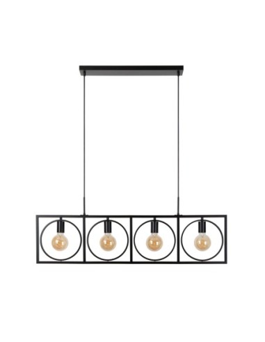 Lucide SUUS Suspension 4xE27 Noir | Deko Light