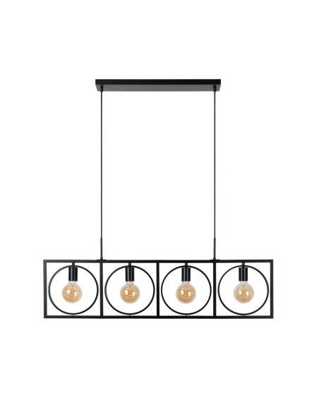 Lucide SUUS Suspension 4xE27 Noir | Deko Light