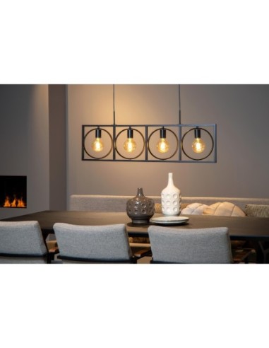 Lucide - Suus - Suspension Led  4xE27  Métal Noir