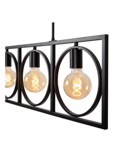 Lucide SUUS Suspension 4xE27 Noir | Deko Light