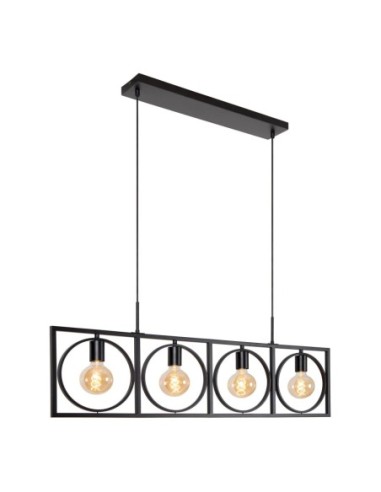 Lucide SUUS Suspension 4xE27 Noir | Deko Light