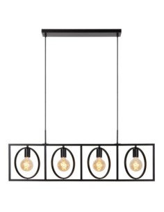 Suspension Led  4xE27  Métal Noir - Lucide - Suus 2