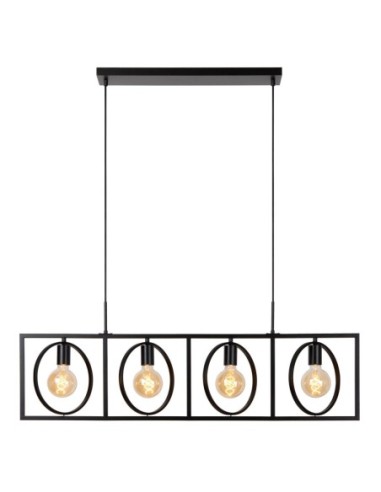 Lucide SUUS Suspension 4xE27 Noir | Deko Light