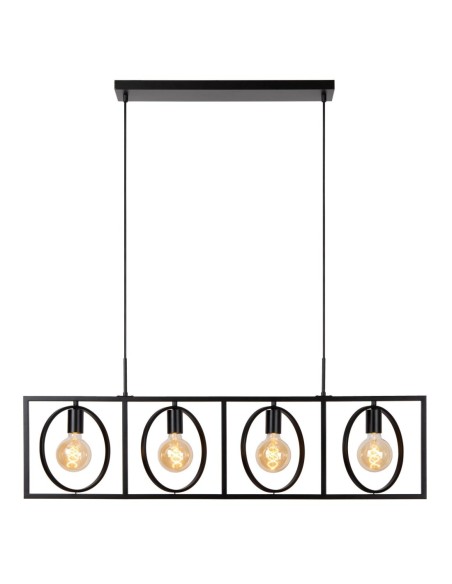Suspension Led  4xE27  Métal Noir - Lucide - Suus - design contemporain