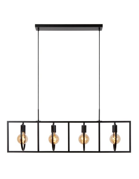 Lucide SUUS Suspension 4xE27 Noir | Deko Light