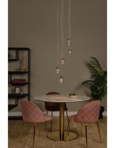 Lucide BERLIANE Suspension Diam. 34 cm LED Dim. 5x4W 2700K Transparent | Deko Light