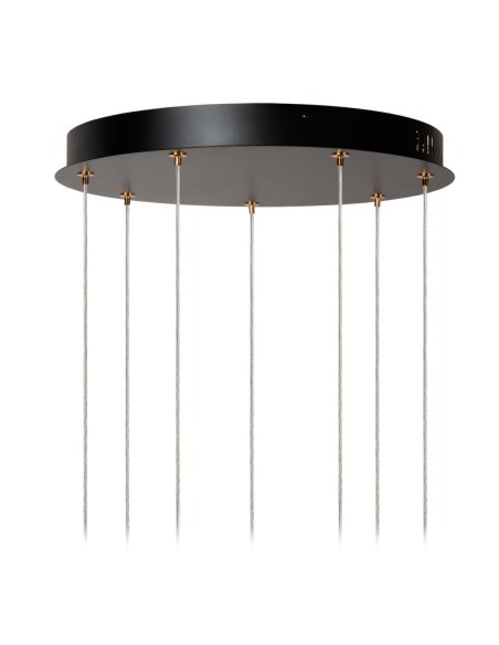 Berliane de Lucide - Suspension Led 5x4w métal or et verre - détail rosace