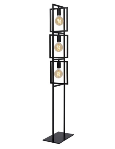 Lampadaire Led  3xE27  Métal Noir - Lucide - Luuk