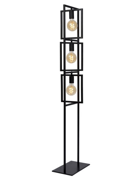 Lampadaire Led  3xE27  Métal Noir - Lucide - Luuk