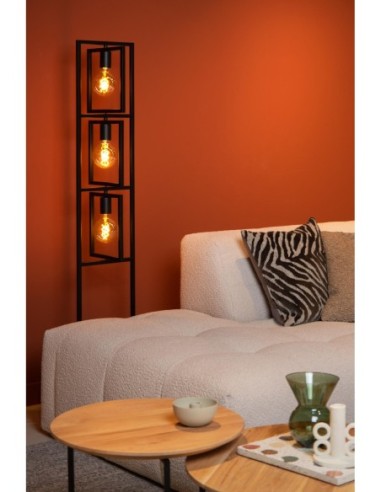 Luuk - Lucide - Lampadaire Led  3xE27  Métal Noir