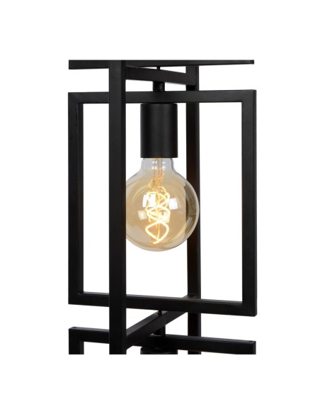 Luuk - Lucide - Lampadaire Led  3xE27  Métal Noir -  détail