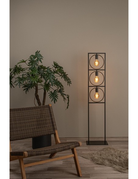 Lucide SUUS Lampadaire 3xE27 Noir | Deko Light