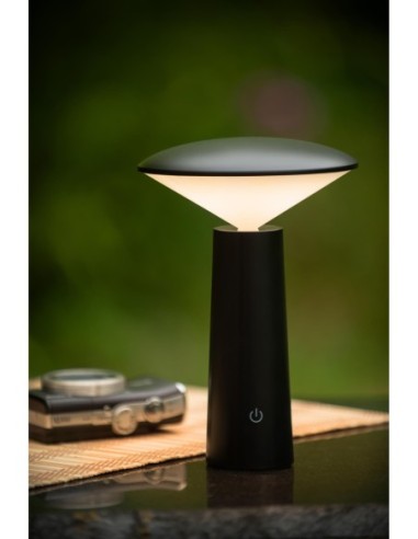 Jive de Lucide - Lampe de table autonome étanche Noir Mat - IP44 utilisation intérieure ou extérieure
