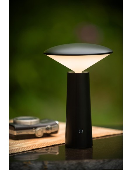 Jive de Lucide - Lampe de table autonome étanche Noir Mat - IP44 utilisation intérieure ou extérieure