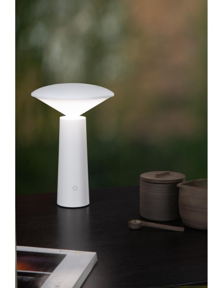 Lucide - Jive - Lampe de table autonome étanche blanc Mat - utilisation intérieure ou extérieure