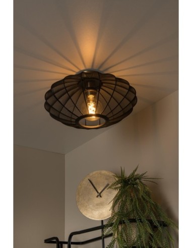 Lucide CORINA Plafonnier Diam. 40 cm 1xE27 Noir | Deko Light