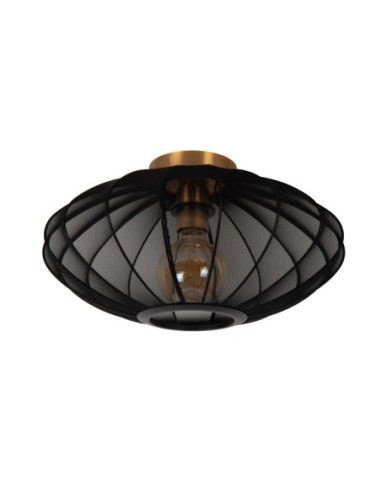 Lucide CORINA Plafonnier Diam. 40 cm 1xE27 Noir | Deko Light