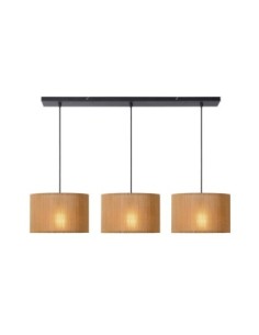 Suspension  3xE27 40W IP20 Dimmable Naturel et Noir - Lucide - Magius