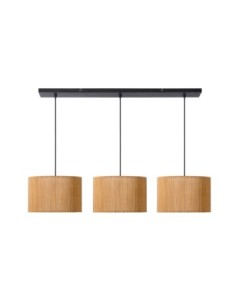 Suspension  3xE27 40W IP20 Dimmable Naturel et Noir - Lucide - Magius 2