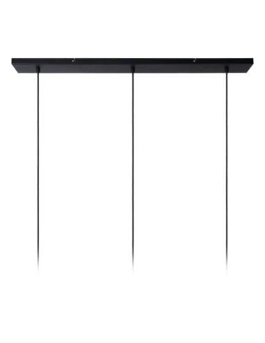 Suspension 3xE27 40 W IP20 Dimmable, Naturel et Noir - Lucide - Magius