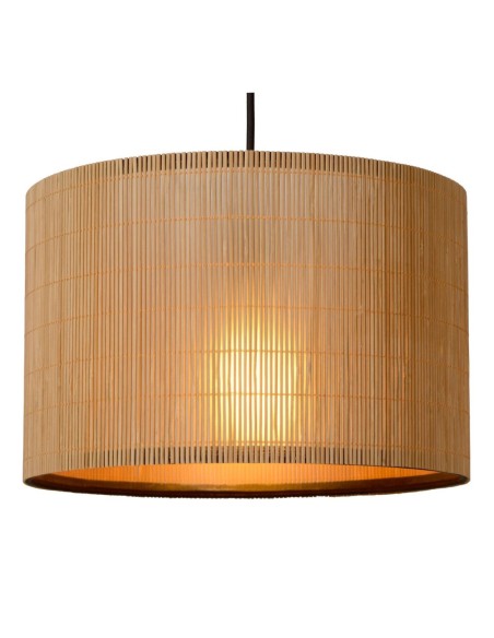 Suspension 3xE27 40 W IP20 Dimmable, Naturel et Noir - Lucide - Magius