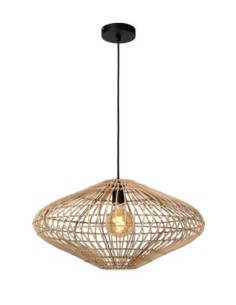 Suspension Diam. 56 cm 1xE27 40 W Rotin Naturel - Lucide - Magali