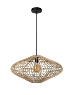 Suspension Diam. 56 cm 1xE27 40 W Rotin Naturel - Lucide - Magali 2