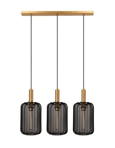 Lucide CORINA Suspension 3xE27 Noir | Deko Light