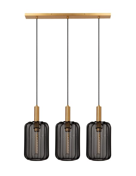 Lucide CORINA Suspension 3xE27 Noir | Deko Light