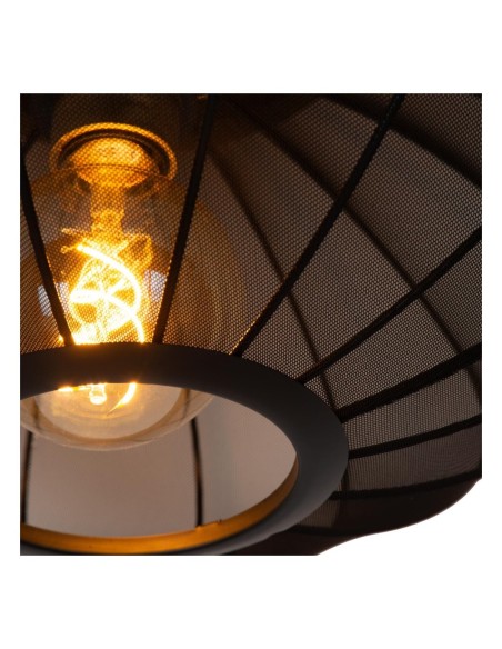 Lucide CORINA Suspension Diam. 50 cm 1xE27 Noir | Deko Light