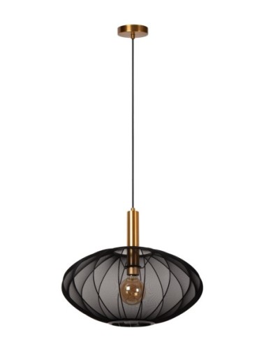 Lucide CORINA Suspension Diam. 50 cm 1xE27 Noir | Deko Light