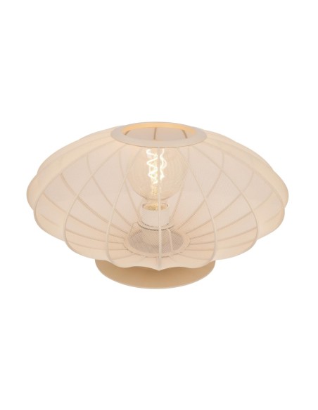 Lampe de table abat-jour textile crème - E27 - Lucide - Corina