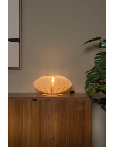 Lucide - Corina - Lampe de table abat-jour textile crème - E27