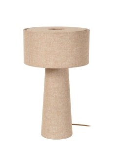 Lampe de table Diam. 30 cm 1xE27 40W lin naturel - Lucide - Leeroy 2